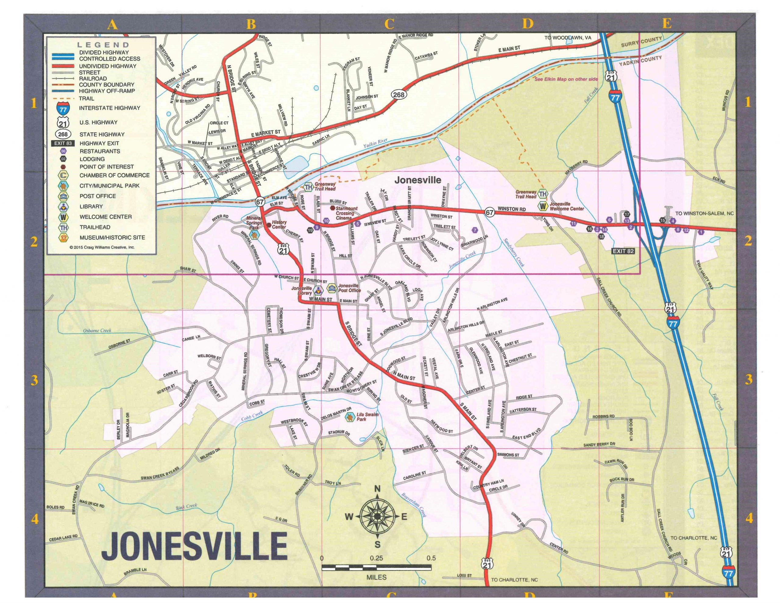 Jonesville-Street-Map